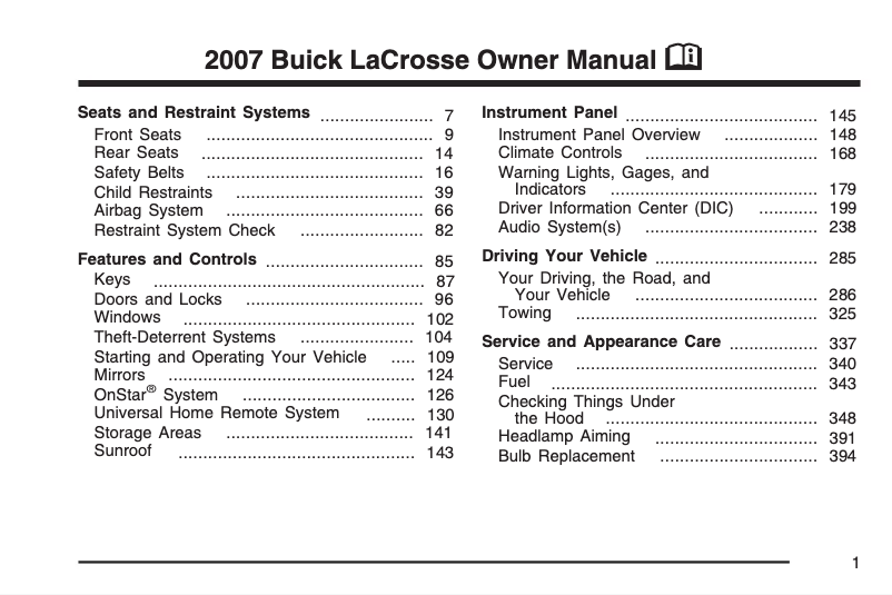 Imagen de la primera página del manual del dispositivo Lacrosse (2006)