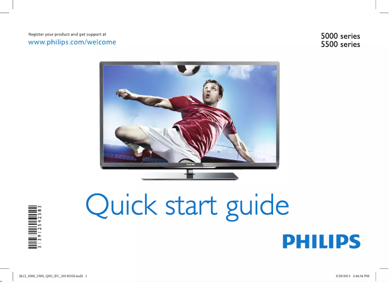 Page 1 of the manual Quick Start Guide Philips 46PFL5527T