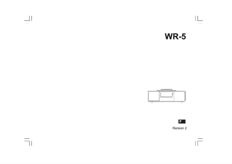 Image de la première page du manuel de l'appareil WR-5