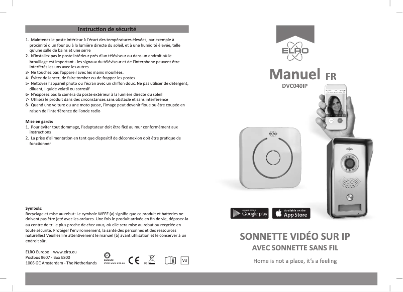 Página 1 del manual Manual de usuario Elro DVC040IP