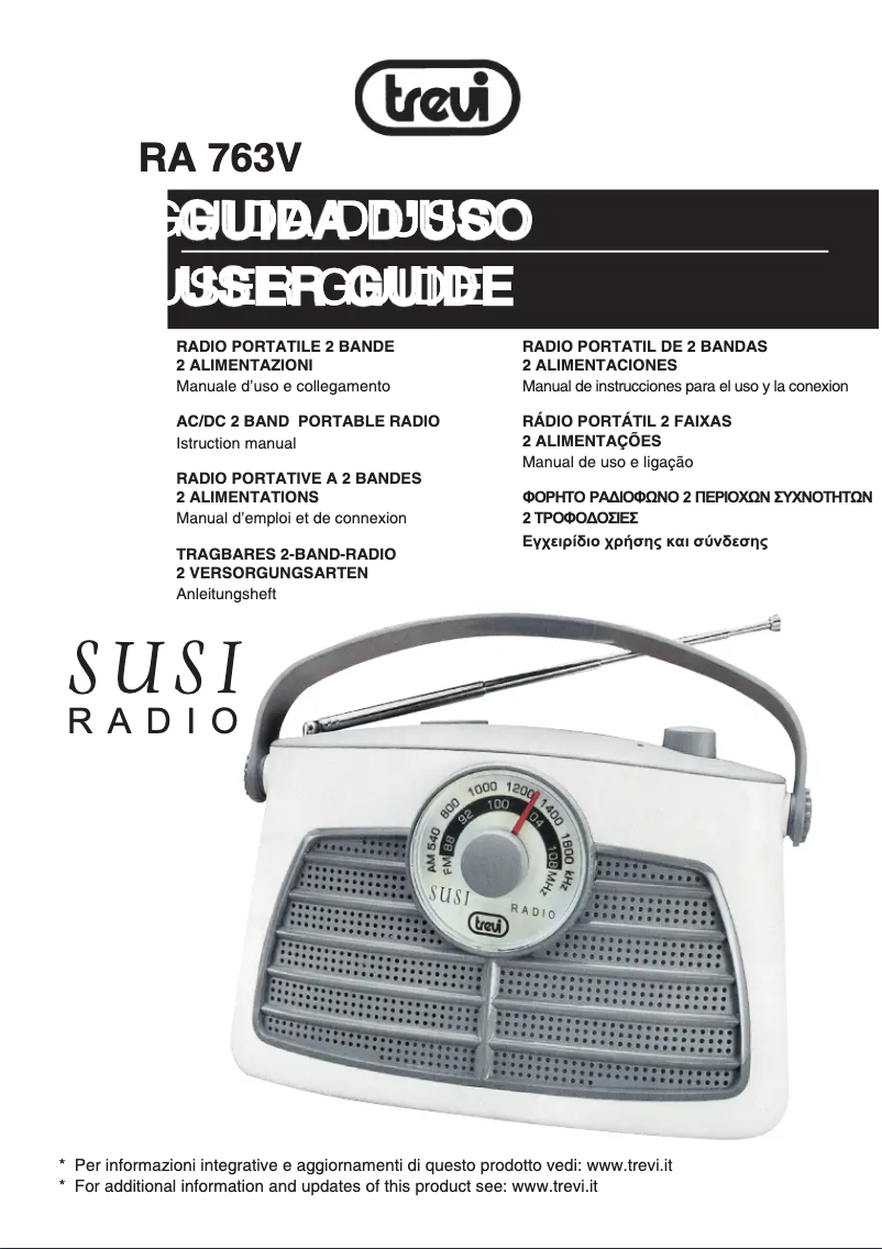 Page n°1 - Manuel utilisateur Trevi RA 763 V