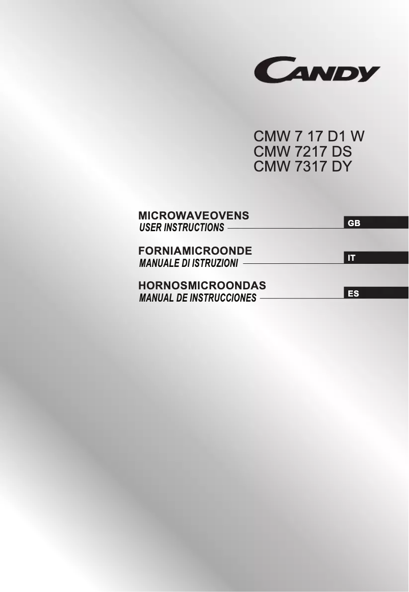 Image de la première page du manuel de l'appareil CMW 7317 DY