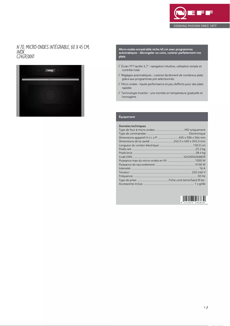 Imagen de la primera página del manual del dispositivo C24GR3XN1