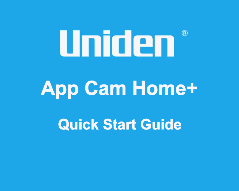 Page 1 de la notice Manuel utilisateur Uniden App Cam Home+