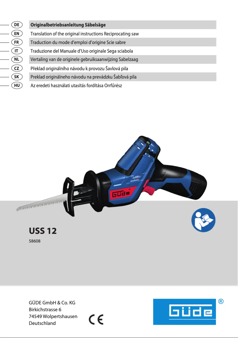 Image de la première page du manuel de l'appareil USS 12-0