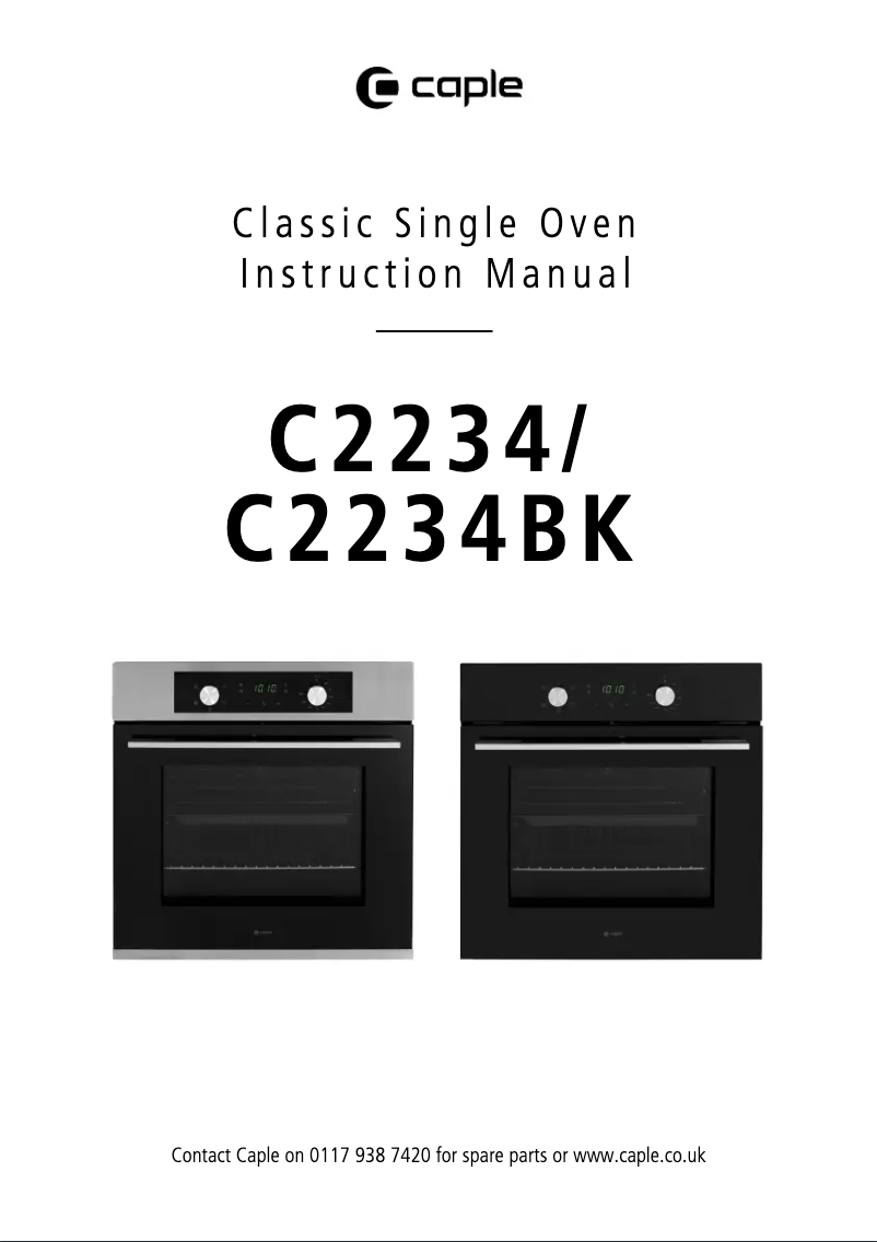 Page n°1 - Manuel utilisateur Caple C2234