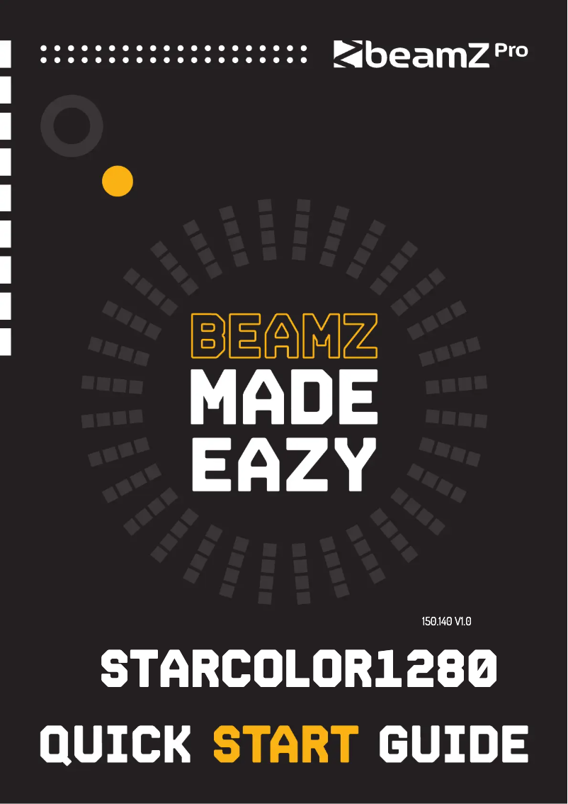 Page n°1 - Guide de démarrage rapide BeamZ StarColor1280