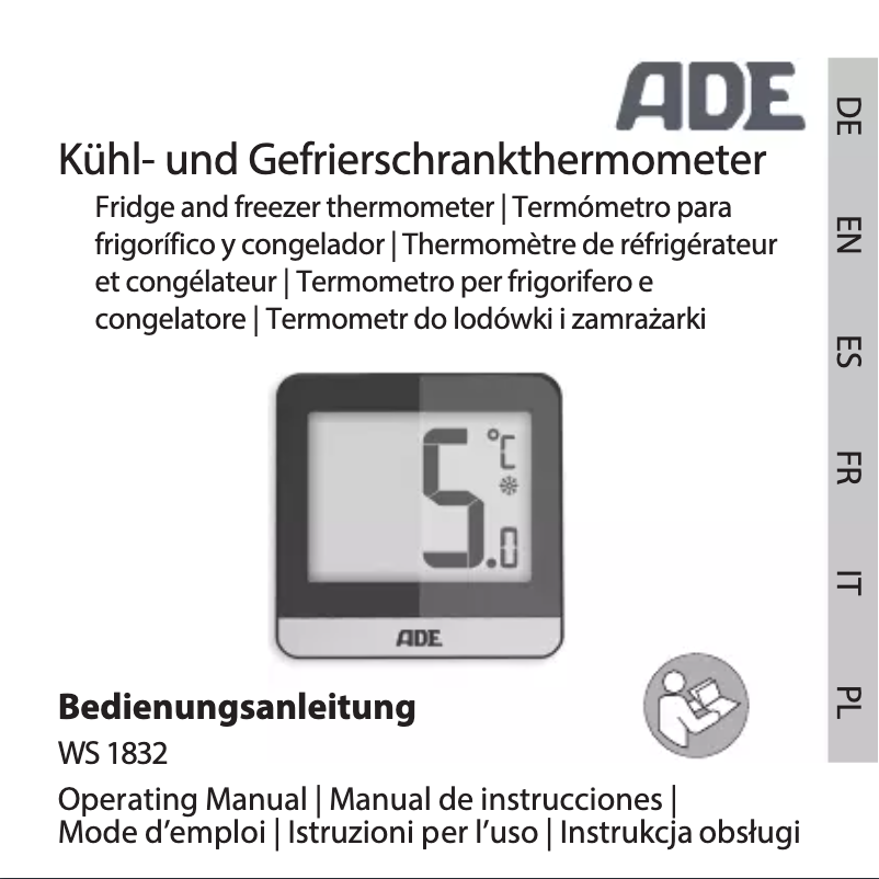 Page n°1 - Manuel utilisateur ADE WS 1832