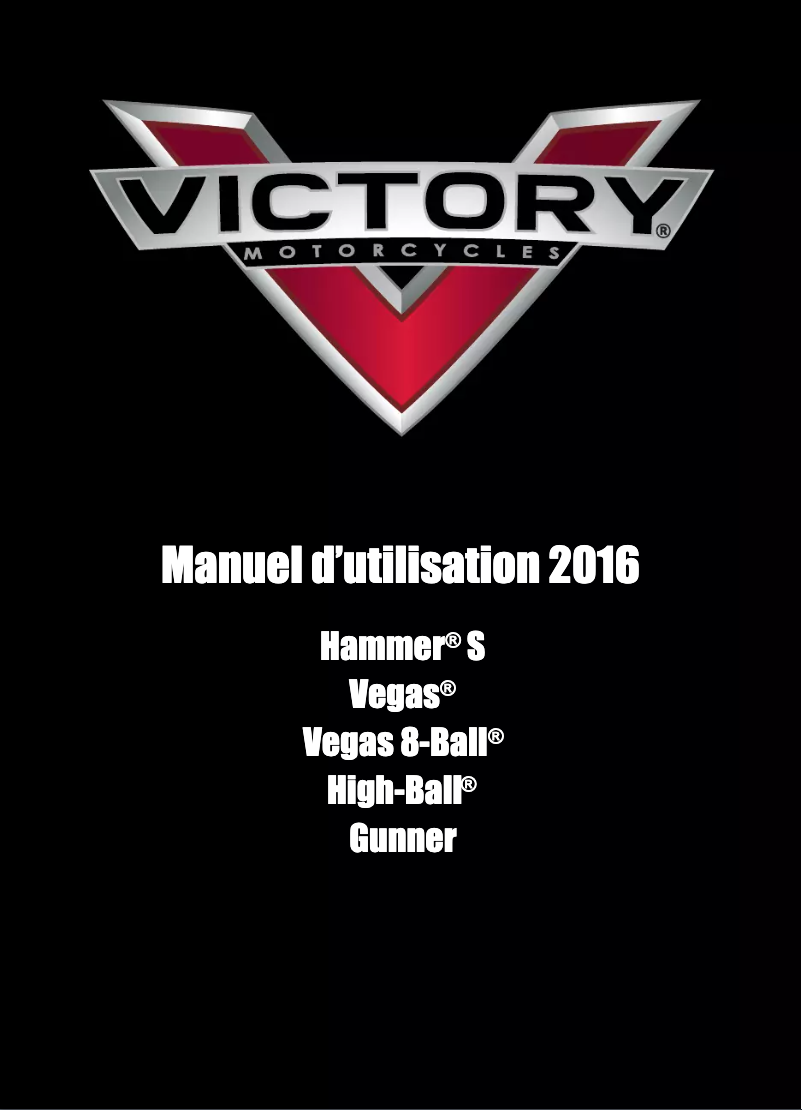 Page 1 de la notice Manuel utilisateur Victory High-Ball (2016)