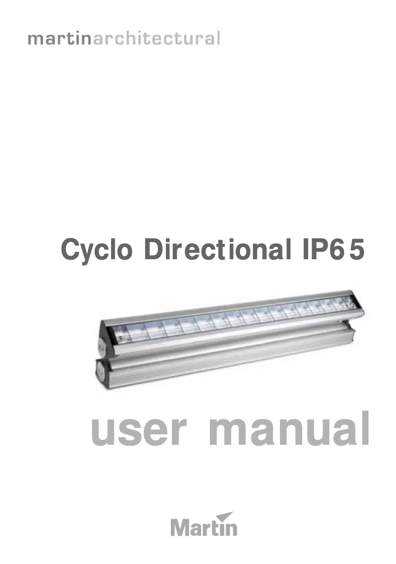 Page n°1 - Manuel utilisateur Martin Cyclo Directional IP65