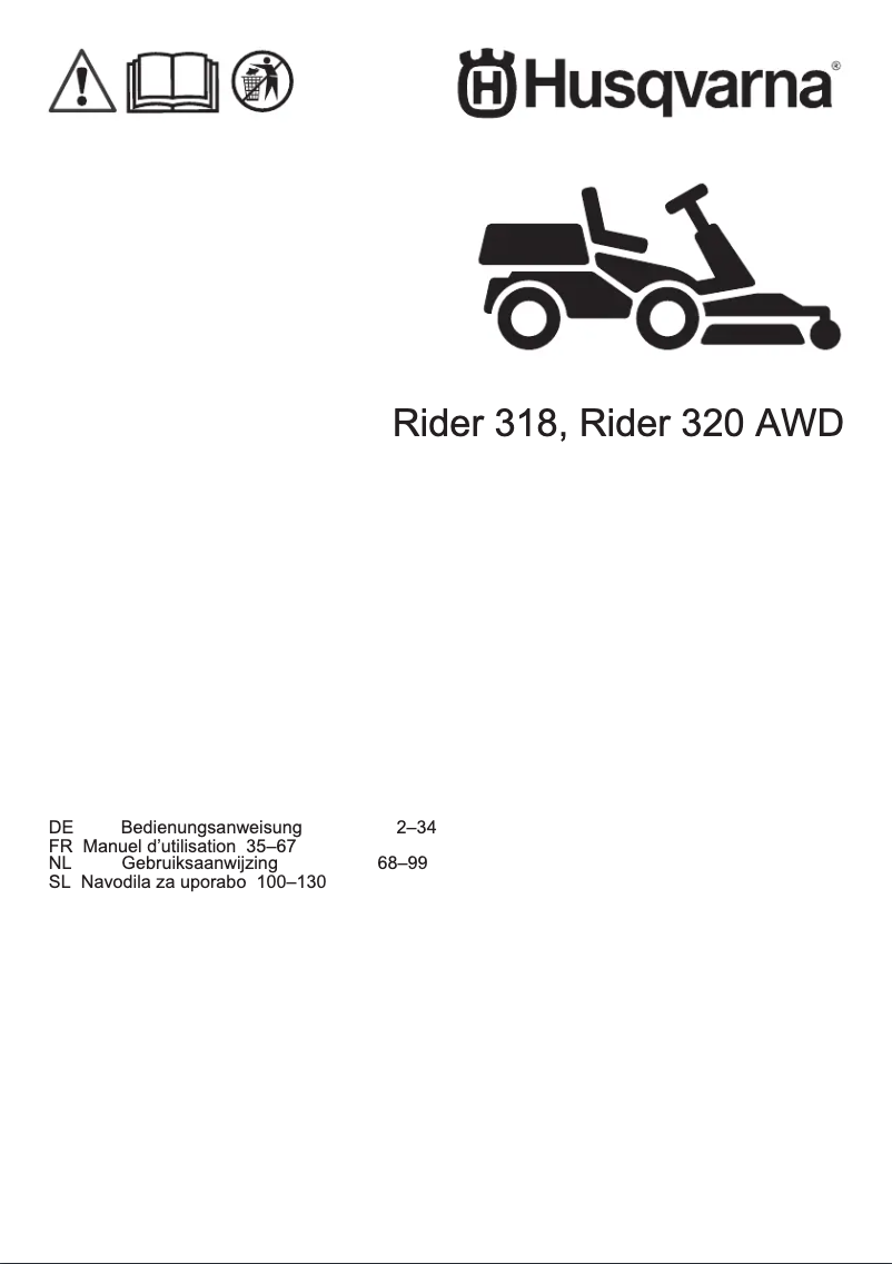 Image de la première page du manuel de l'appareil Rider 320 AWD