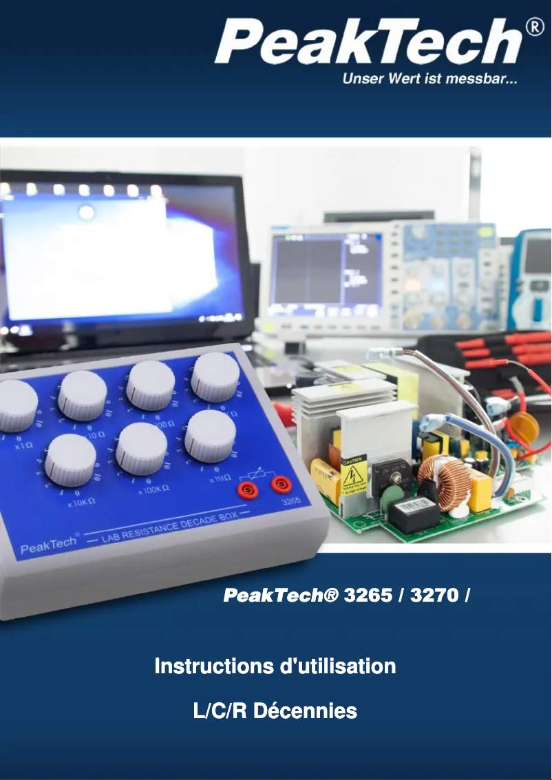 Page n°1 - Manuel utilisateur PeakTech 3265