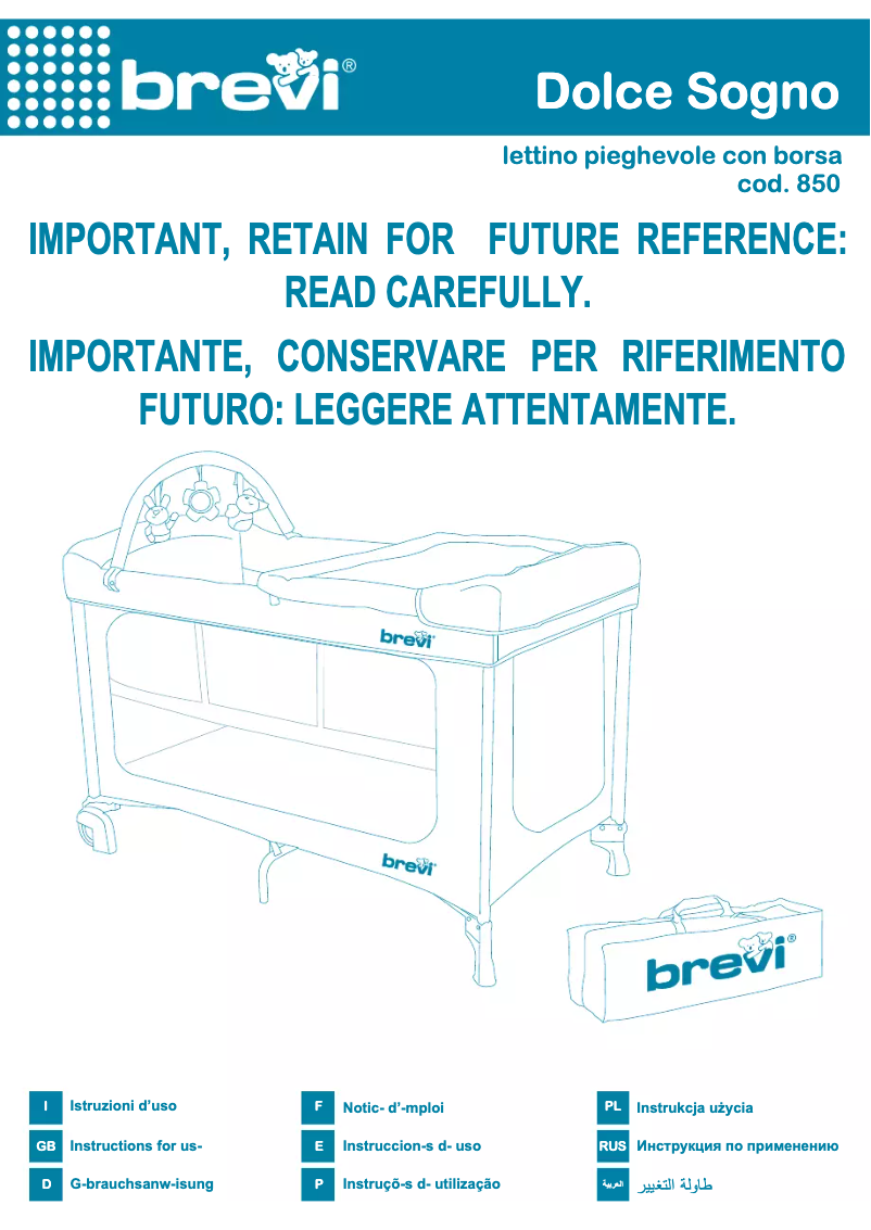 Page 1 de la notice Manuel utilisateur Brevi Dolce Sogno