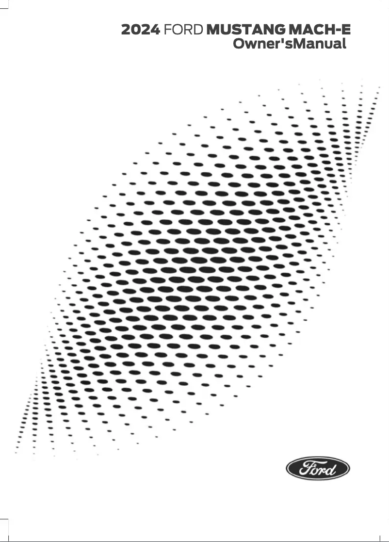 Image de la première page du manuel de l'appareil Mustang Mach-E (2024)