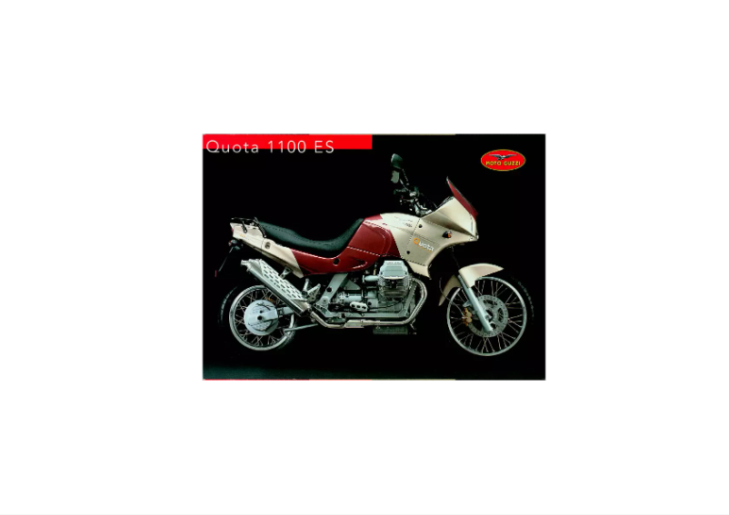 Page n°1 - Manuel utilisateur Moto Guzzi Quota 1100 ES (1998)