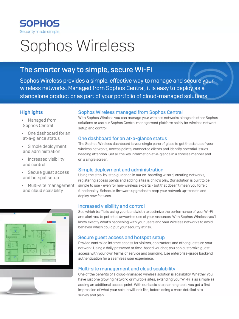 Image de la première page du manuel de l'appareil Secure Wi-Fi Wireless Standard