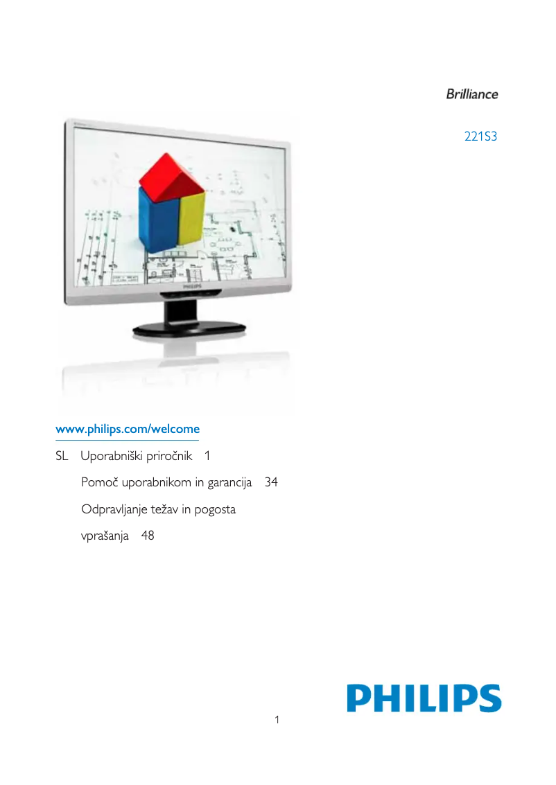Página 1 del manual Manual de usuario Philips Brilliance 221S3LSB