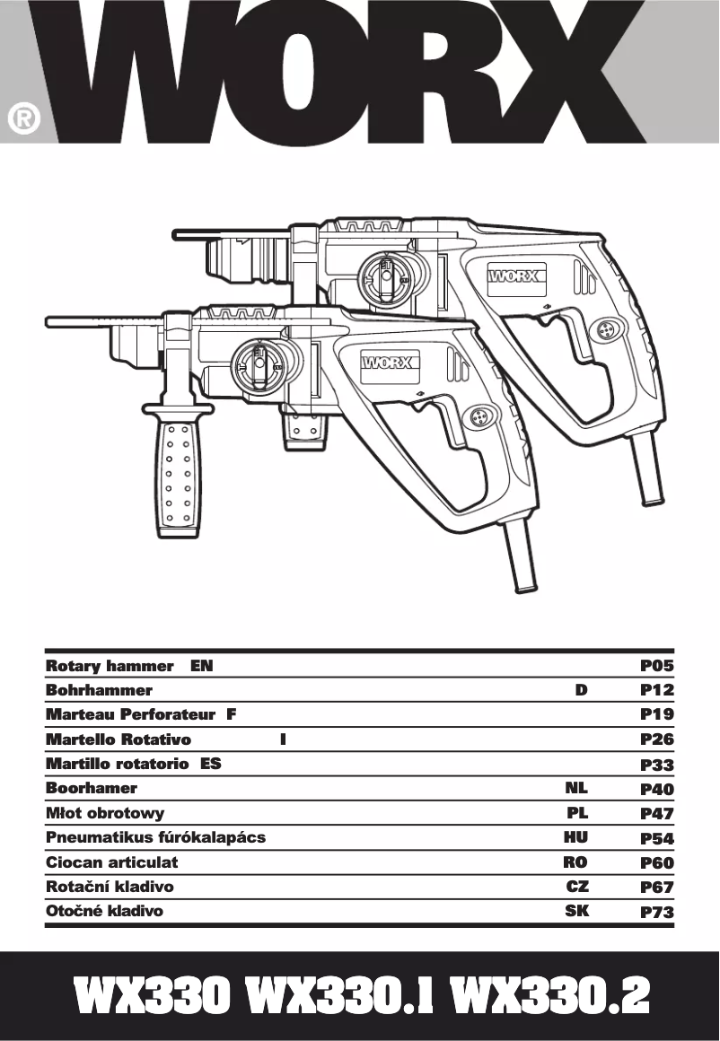 Page n°1 - Manuel utilisateur Worx WX330.2
