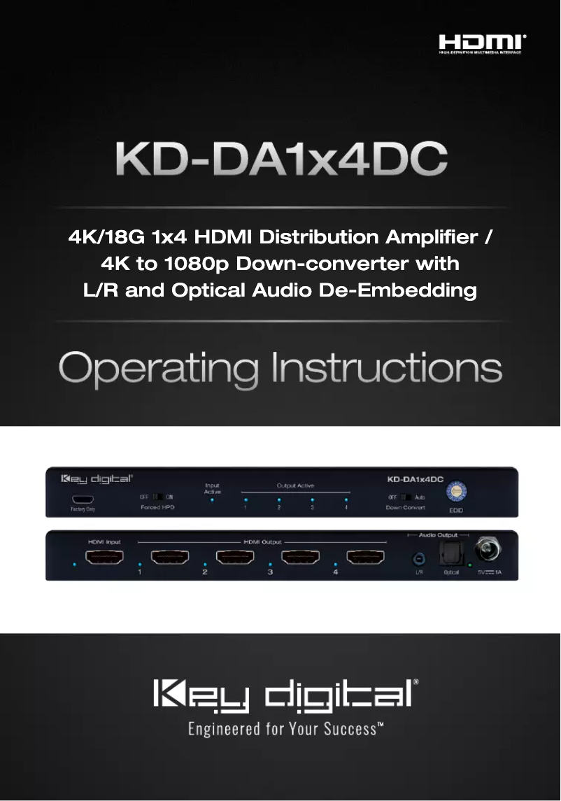 Image de la première page du manuel de l'appareil KD-DA1x4DC