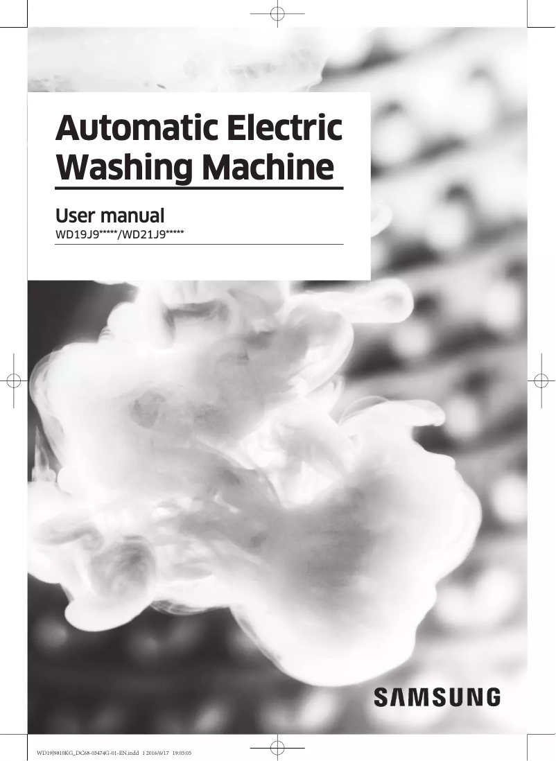 Page 1 de la notice Manuel utilisateur Samsung WD19J9810KG