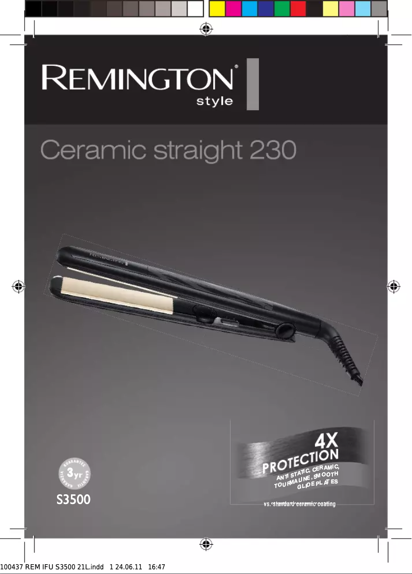 Page 1 de la notice Manuel utilisateur Remington Ceramic Slim 220 S3500