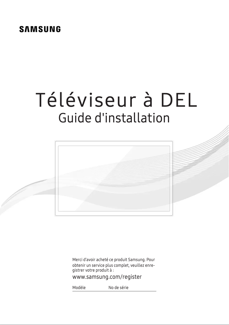 Page 1 de la notice Guide d'installation Samsung HG55NE890UFXZA