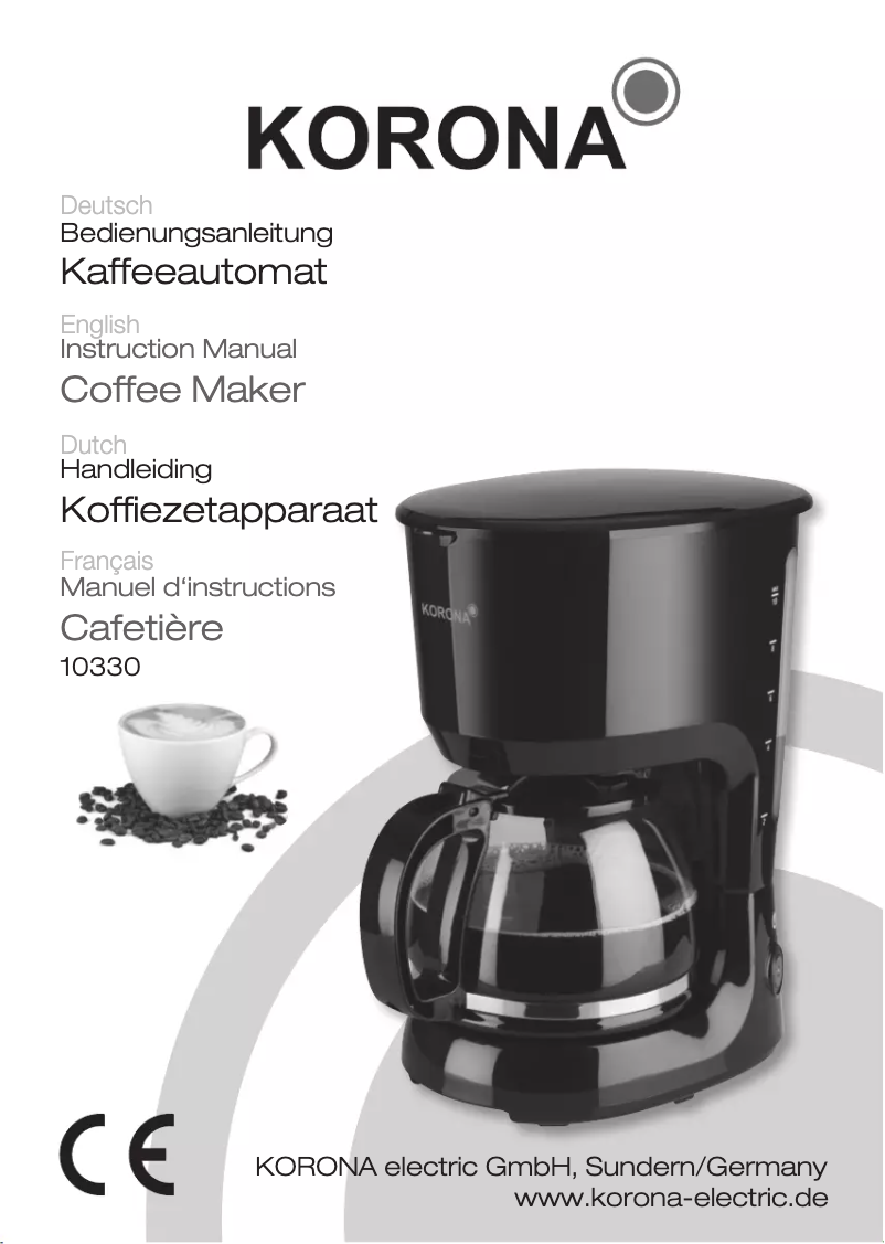 Page 1 de la notice Manuel utilisateur Korona 10330