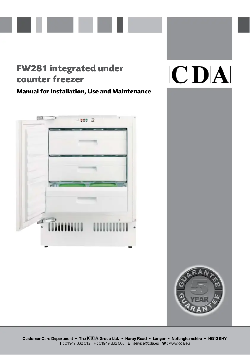 Page n°1 - Manuel utilisateur CDA FW281