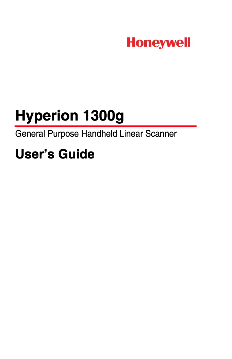 Página 1 del manual Manual de usuario Honeywell Hyperion 1300g