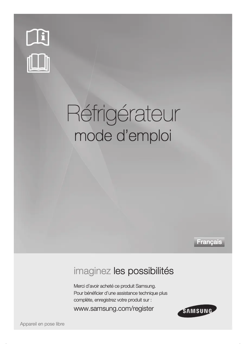 Page 1 de la notice Manuel utilisateur Samsung RR61EETS