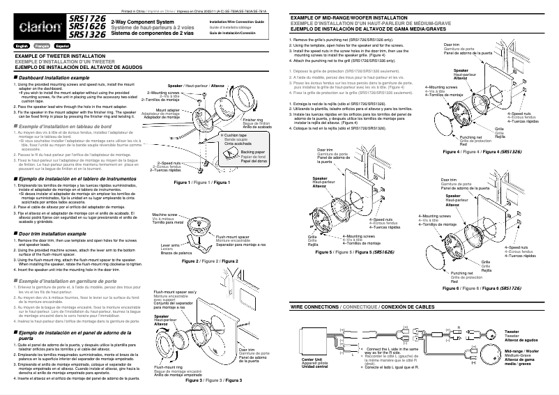 Image de la première page du manuel de l'appareil SRS1326