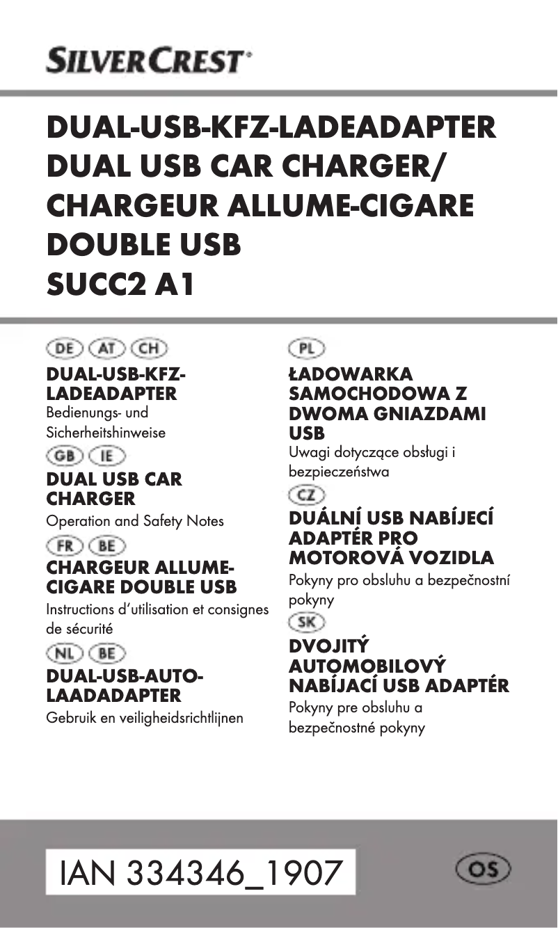 Page n°1 - Manuel utilisateur SilverCrest SCA 2 A2
