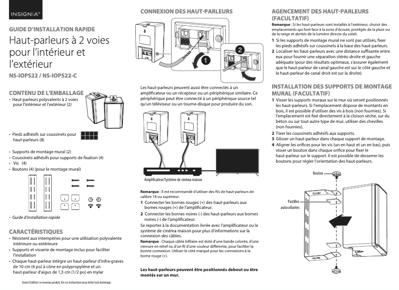 Page n°1 - Manuel utilisateur Insignia NS-IOPS22