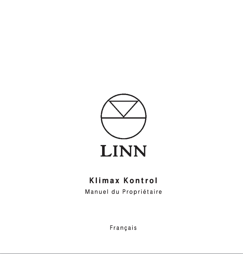 Page 1 de la notice Manuel utilisateur Linn Klimax Kontrol