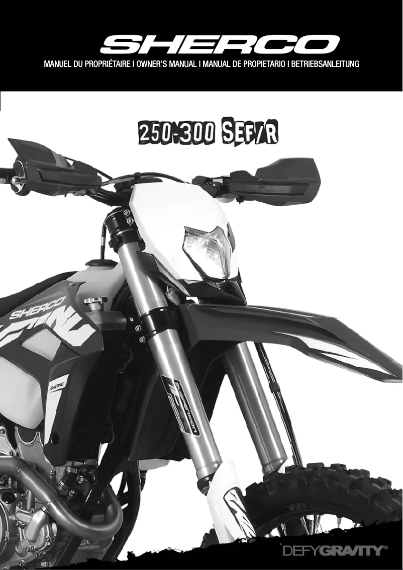 Page n°1 - Manuel utilisateur Sherco 30 SEF-R (2019)