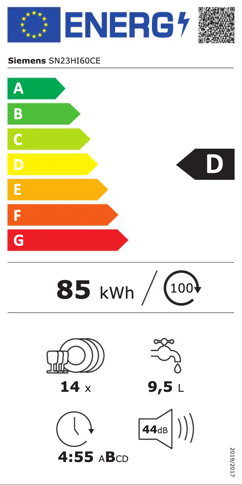 Image de la première page du manuel de l'appareil SN23HI60CE