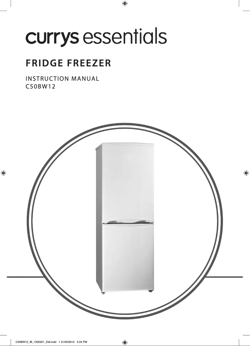 Page 1 de la notice Manuel utilisateur Currys Essentials C50BW12