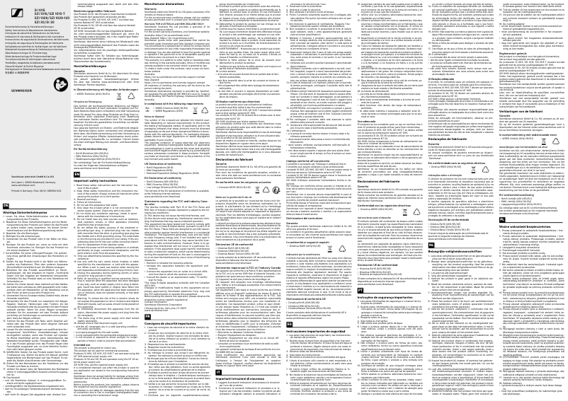 Image de la première page du manuel de l'appareil SZI 30