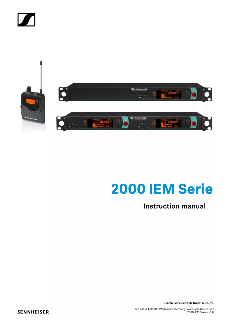 Image de la première page du manuel de l'appareil EK 2000 IEM