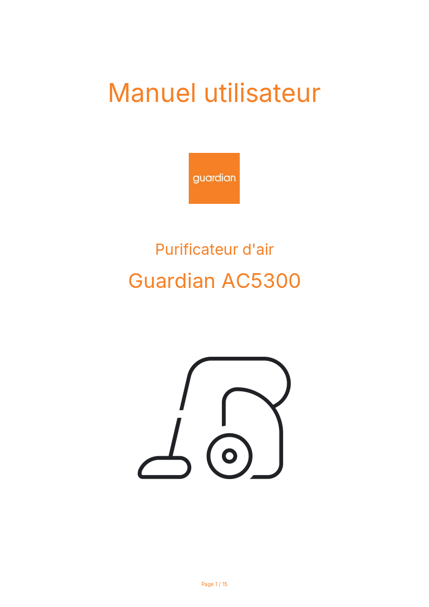 Page n°1 - Manuel utilisateur Guardian AC5300
