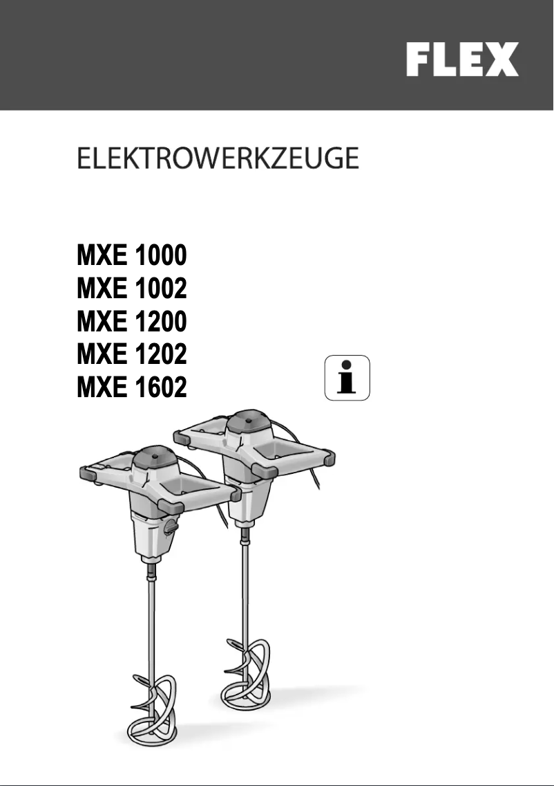 Page n°1 - Manuel utilisateur Flex MXE 1202