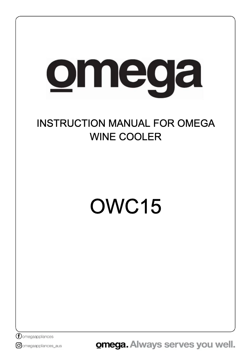 Page n°1 - Manuel utilisateur Omega OWC15