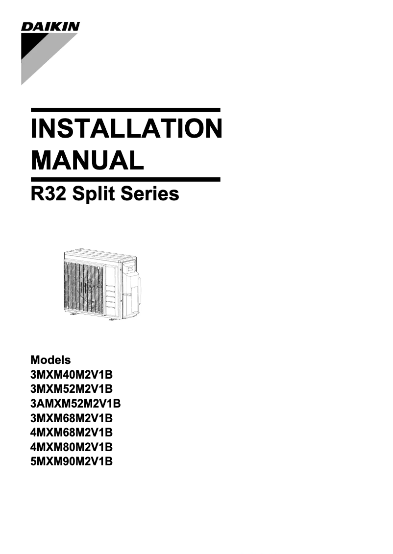 Page 1 de la notice Manuel utilisateur Daikin 3MXM68M2V1B