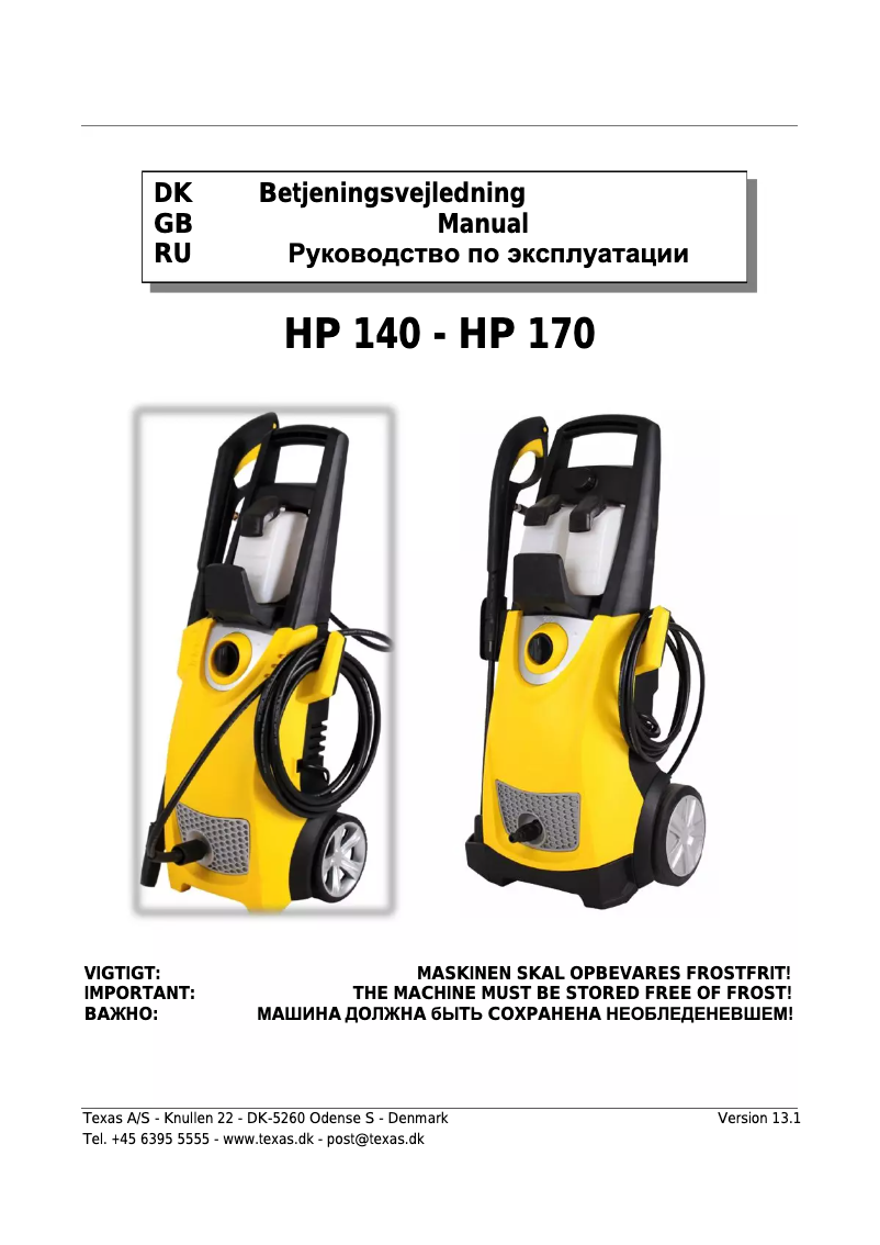 Página 1 del manual Manual de usuario Texas HP 140