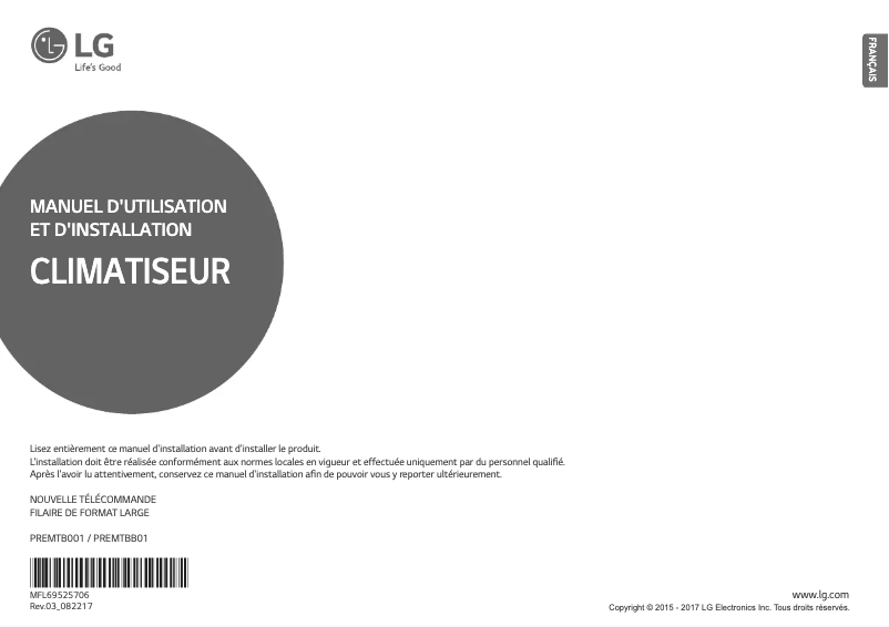 Page 1 of the manual User Manual LG PREMTB001