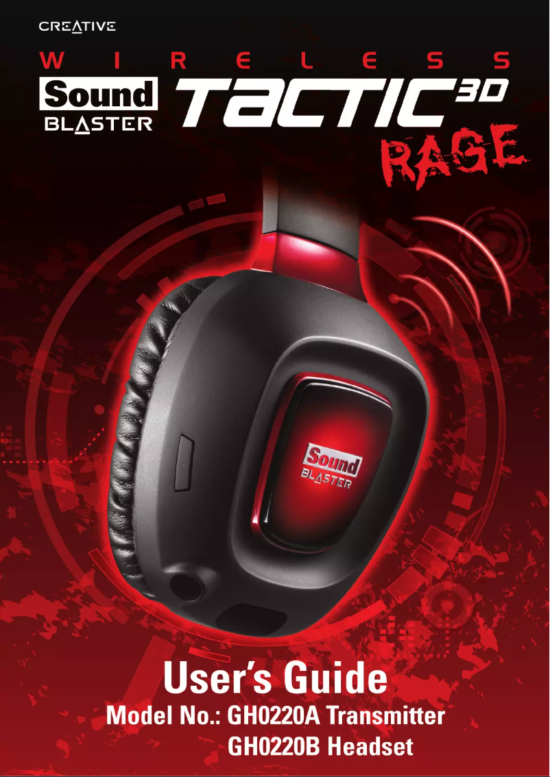 Image de la première page du manuel de l'appareil Sound Blaster Tactic3D Rage Wireless