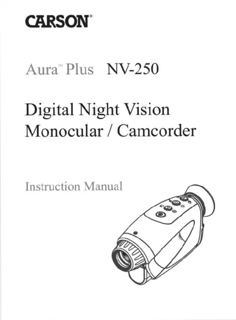 Image de la première page du manuel de l'appareil Aura Plus NV-250