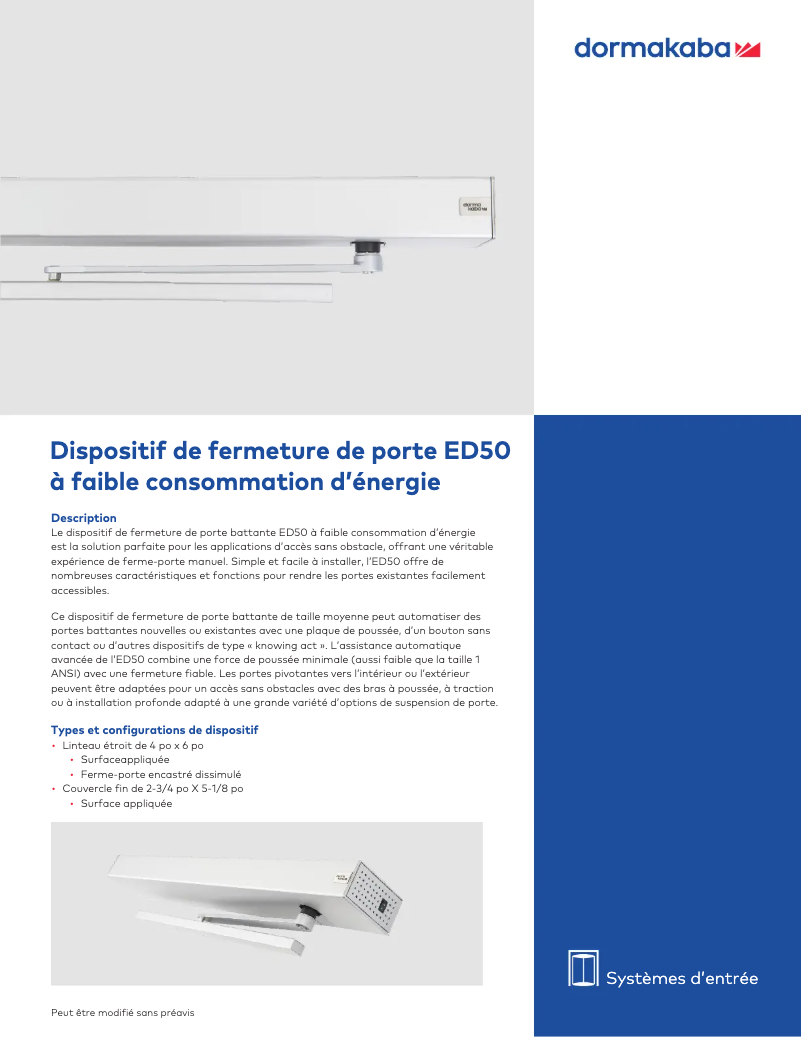 Image de la première page du manuel de l'appareil ED50
