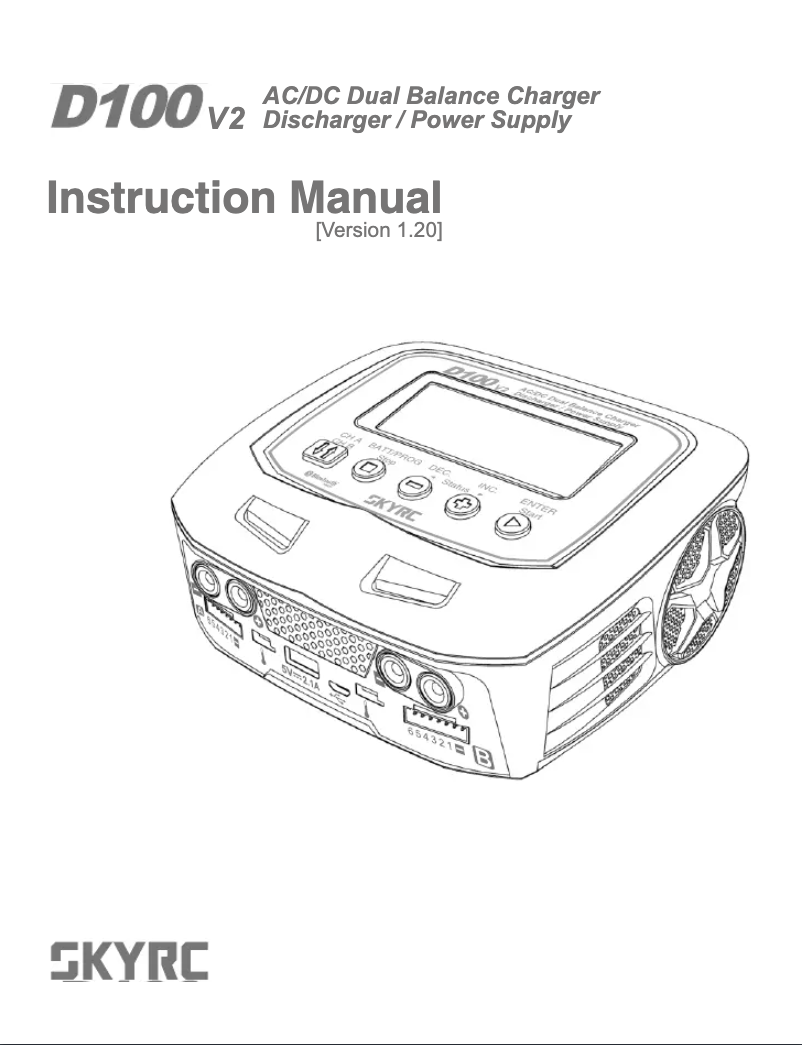 Page n°1 - Manuel utilisateur SkyRC D100 V2