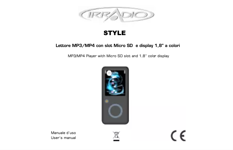 Image de la première page du manuel de l'appareil Style